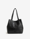 Shopper Shopper Con Doble Asa Corta De Hombro - Negro