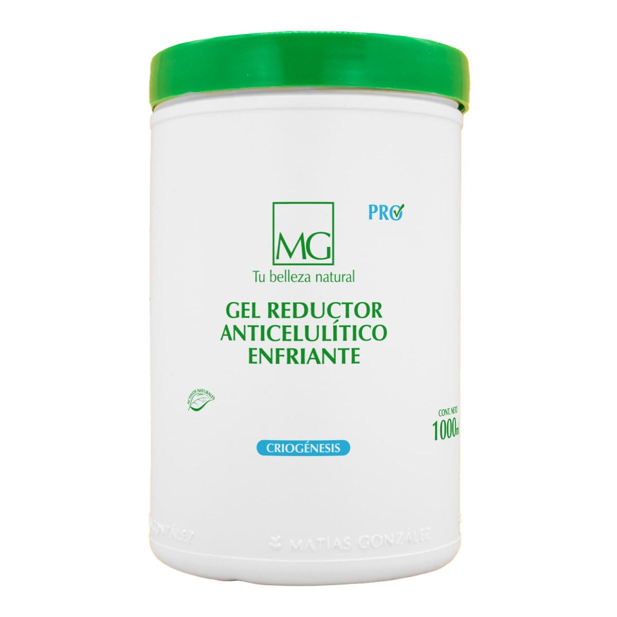 Gel Reductor Anticelulítico Enfriante (1000cc) 