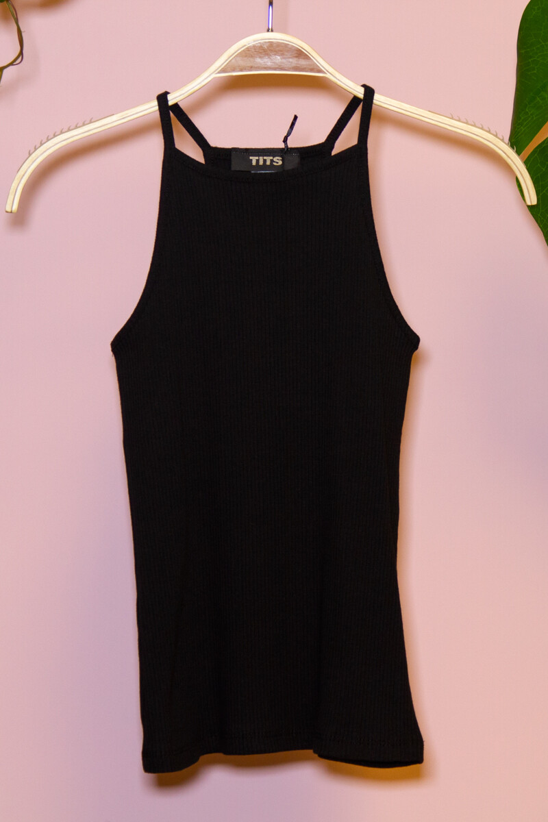 Top halter Negro