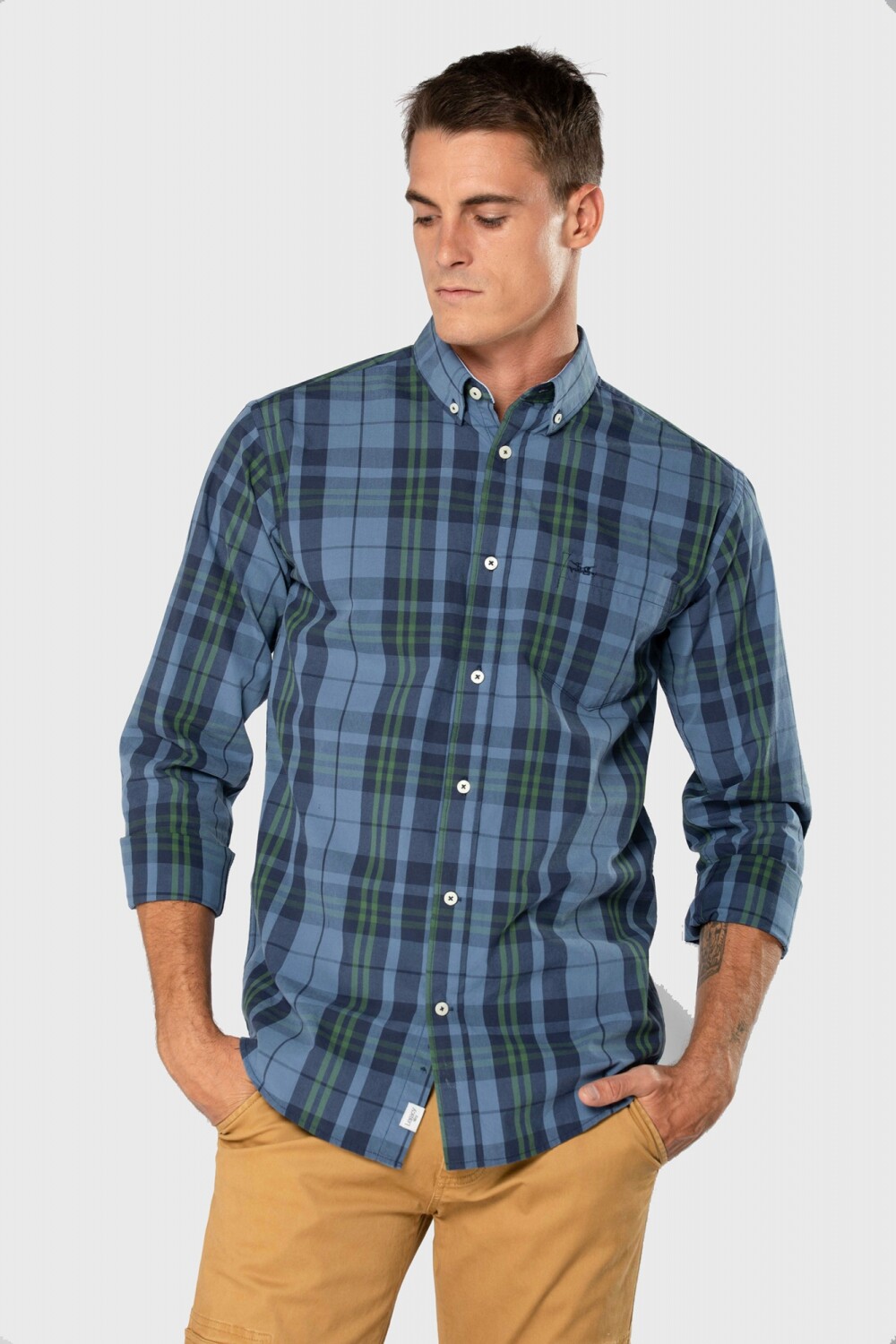 CAMISA CUADROS Piedra