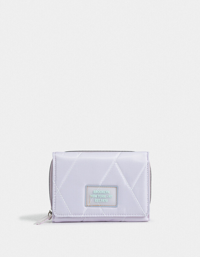 Billetera Romántico Billetera Puffy - Violeta Lila