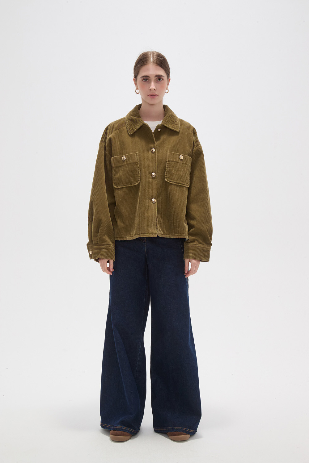 Sobrecamisa Tamia Verde Oliva Oscuro