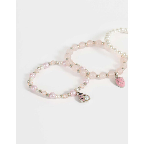 Pulseras Infantiles Con perlas Plateado