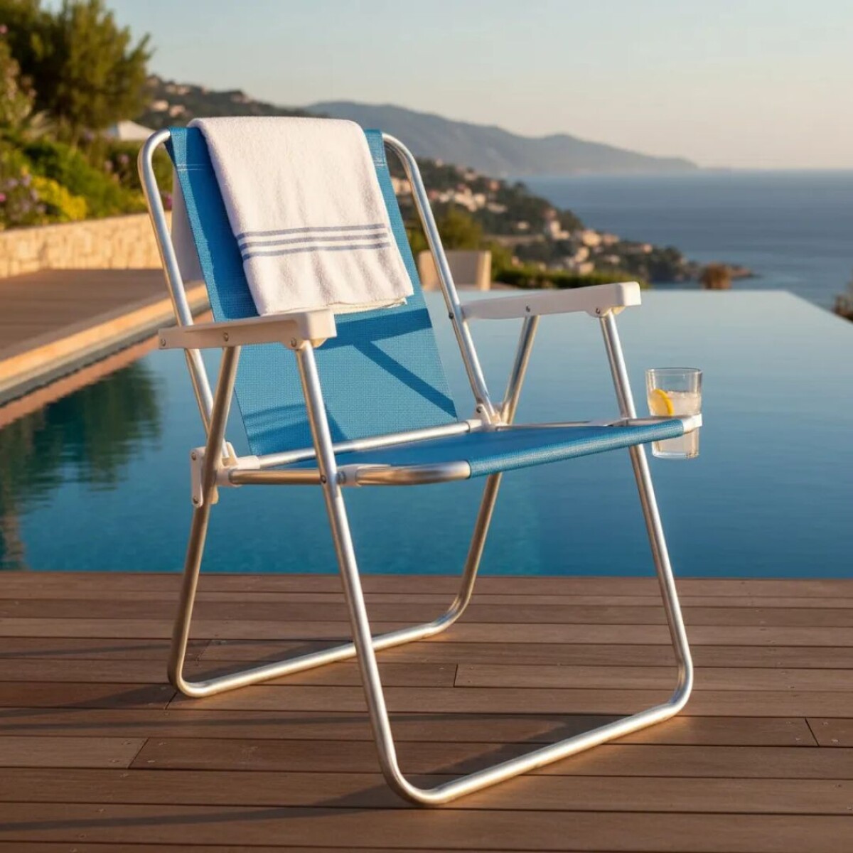 SILLA ALTA ALUMINIO SANNET MOR - AZUL 