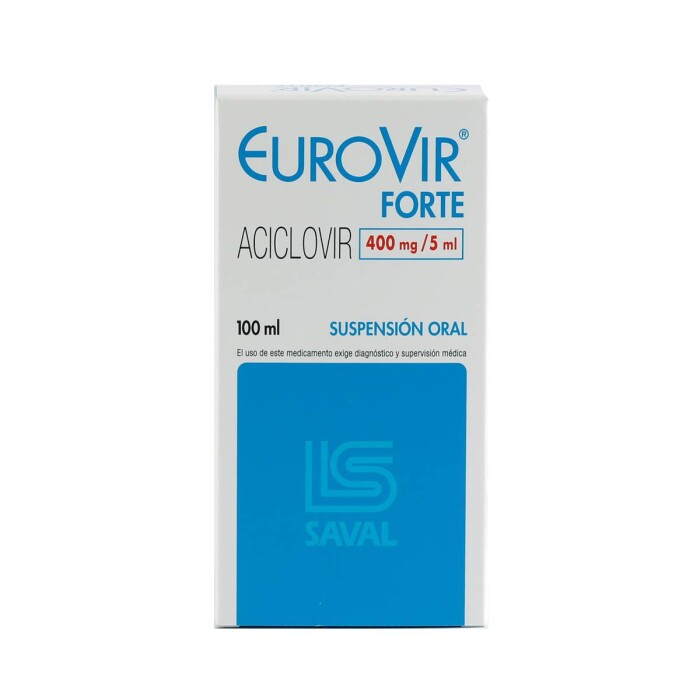 EUROVIR FORTE SUSP. FRASCO X 100 ML. única
