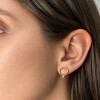 Caravanas Orbita de Oro Amarillo 18k con Brillantes Caravanas Orbita de Oro Amarillo 18k con Brillantes