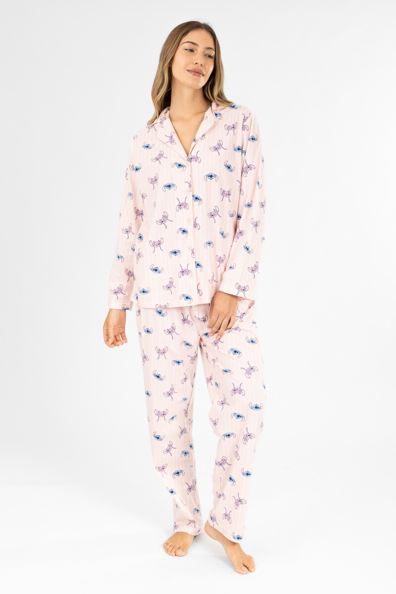 Pijama americano stitch angel - Rosado 