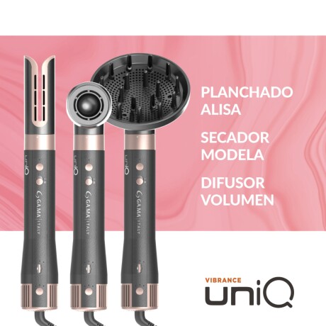 Cepillo Secador Modelador GAMA Uniq Multistyler Vibrance 8 En 1 Con Accesorios Cepillo Secador Modelador GAMA Uniq Multistyler Vibrance 8 En 1 Con Accesorios