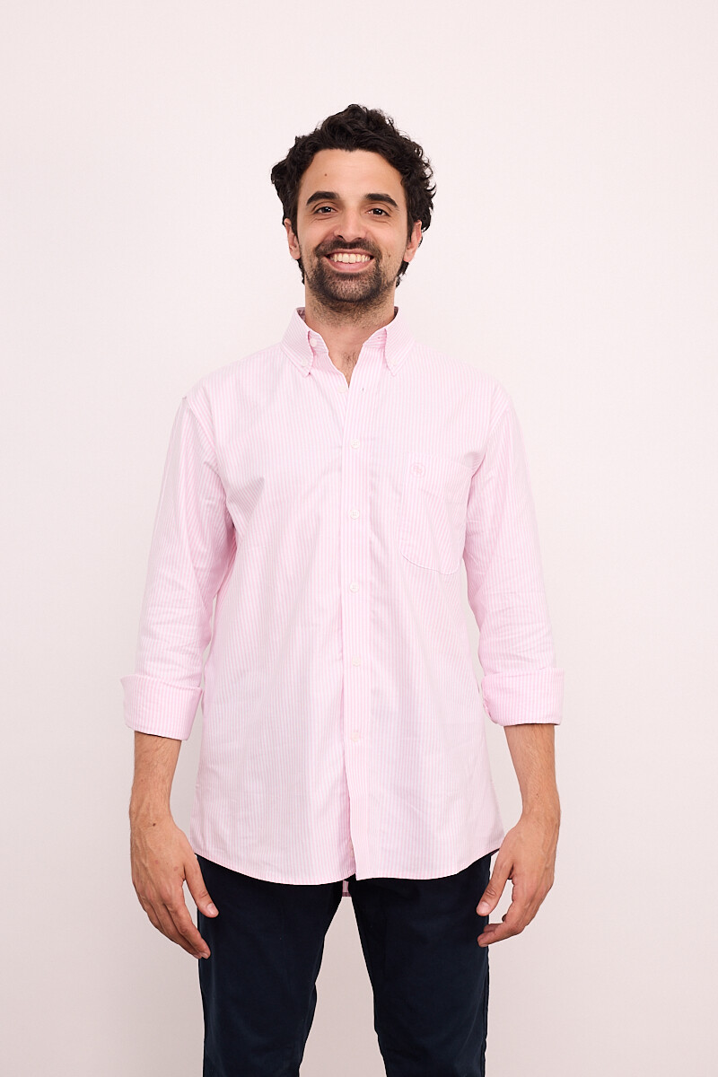 Camisa Rayada Brixton - Oxford Pink Stripes 