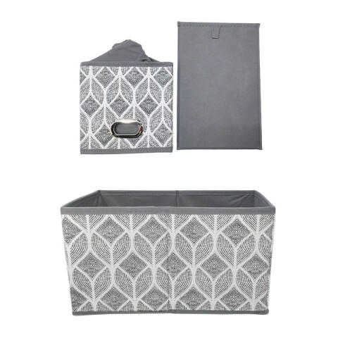 Canasto organizador plegable de tela 27x18x17cm Canasto Organizador Plegable De Tela 27x18x17cm