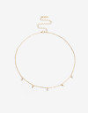 Collares Cortos Strass Collar Corto Con Cubic - Dorado