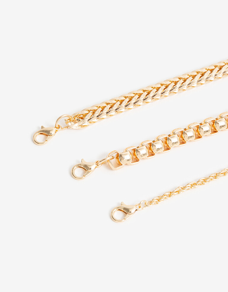 Pulseras Flexibles Sets Metal Set De Pulseras Flexibles - Dorado