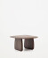 Mesa auxiliar Pirita de madera maciza de roble con acabado oscuro 70,6 x 70 cm FSC 100%