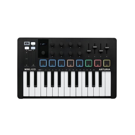 Controlador Midi Arturai Minilab 3 25 Teclas Negro Controlador Midi Arturai Minilab 3 25 Teclas Negro