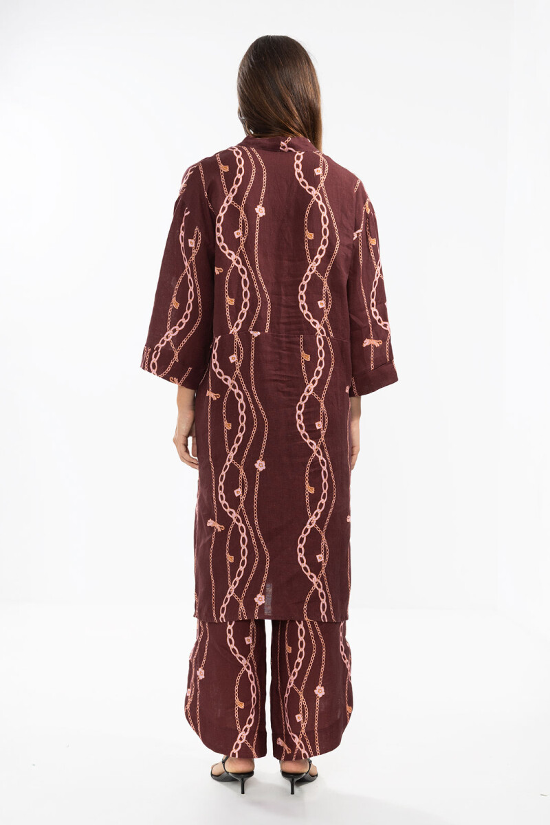 NICKY LONG SHIRT Chain Gang Merlot