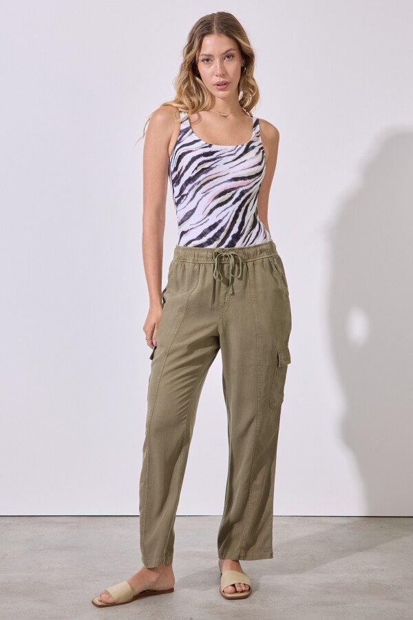 Pantalon Cargo OLIVA