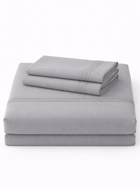 JUEGO DE SABANAS 2 PLAZAS EGYPTIAN GRIS