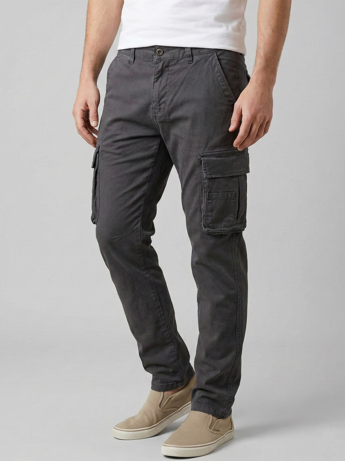 PANTALON CARGO GRIS