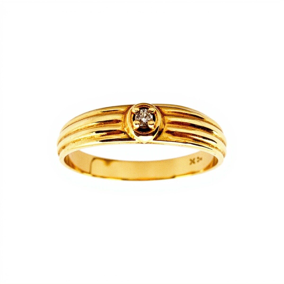 Anillo-Oro bajo-Piedra Zirconia-AN8037 - conpiedra 