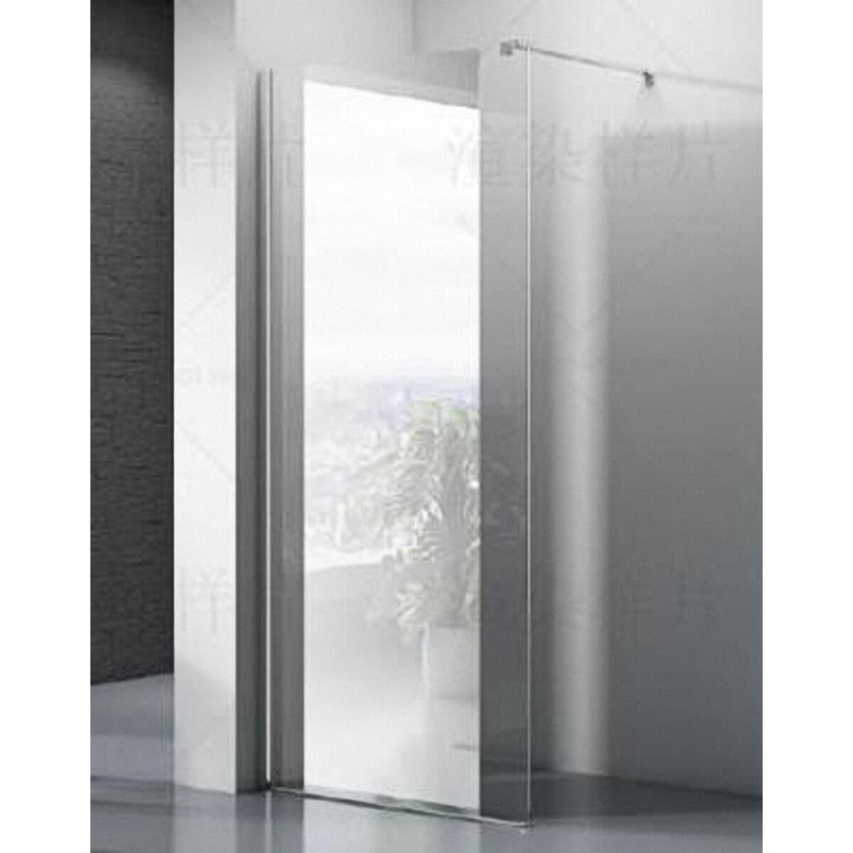 Mampara Fija con Perfil Plata 