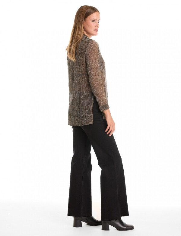 Camisa Lurex NEGRO/DORADO