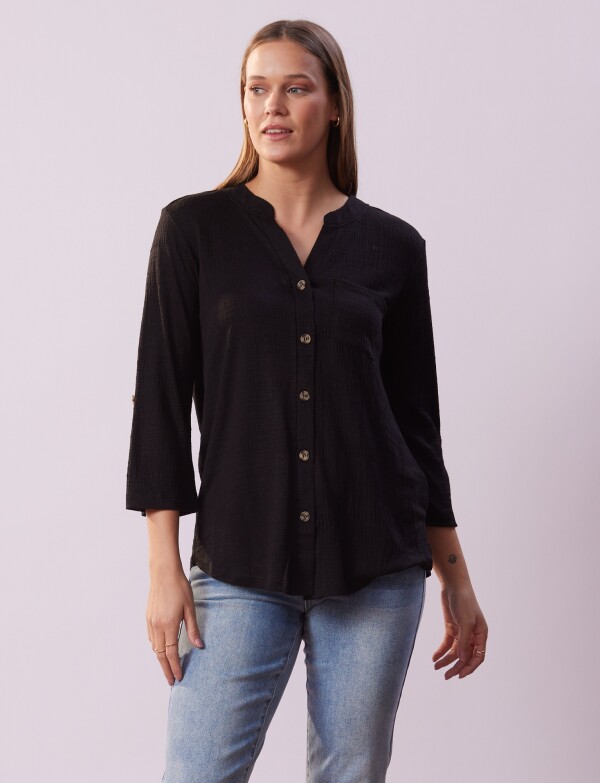 Blusa Botones NEGRO