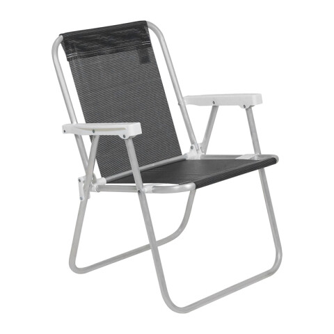 Silla Plegable de Aluminio 1 Posición NEGRO