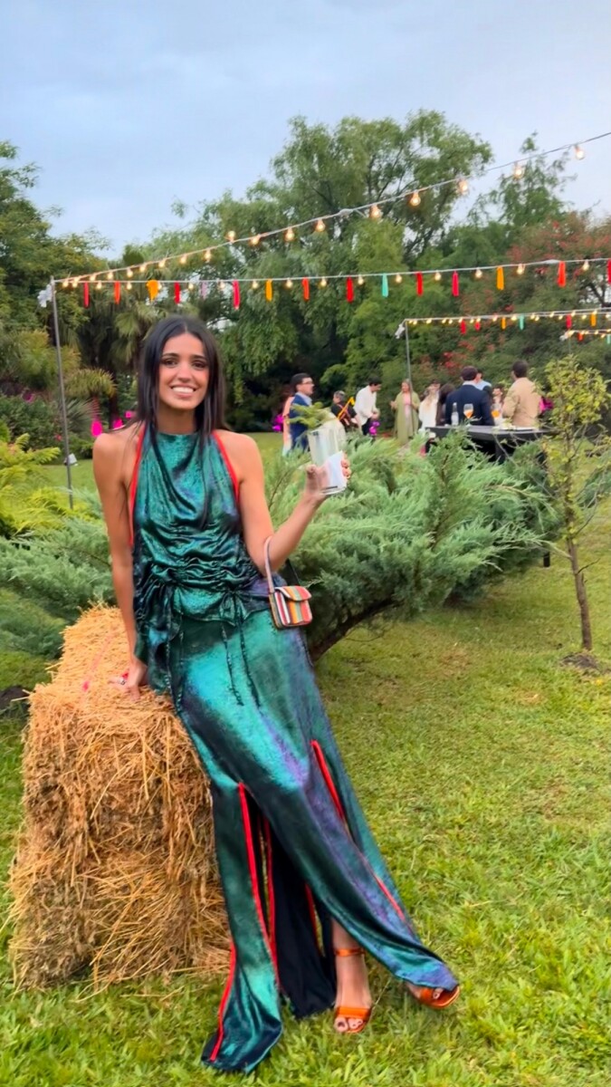 Frunce Top - Petróleo / Rojo 