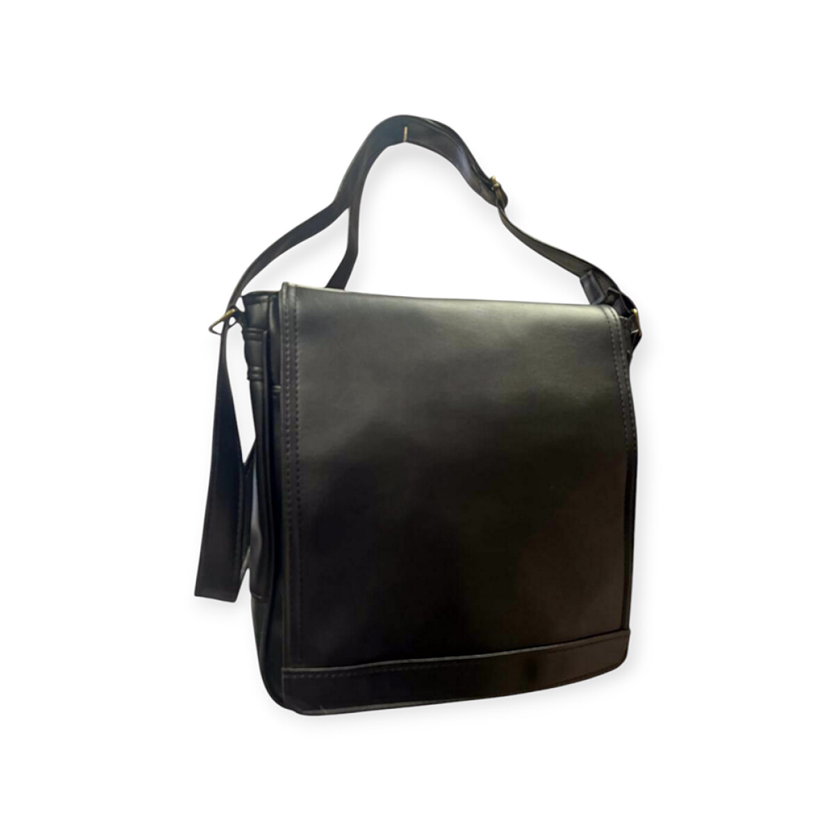 Bandolera grande con solapa y cierre - Negro 