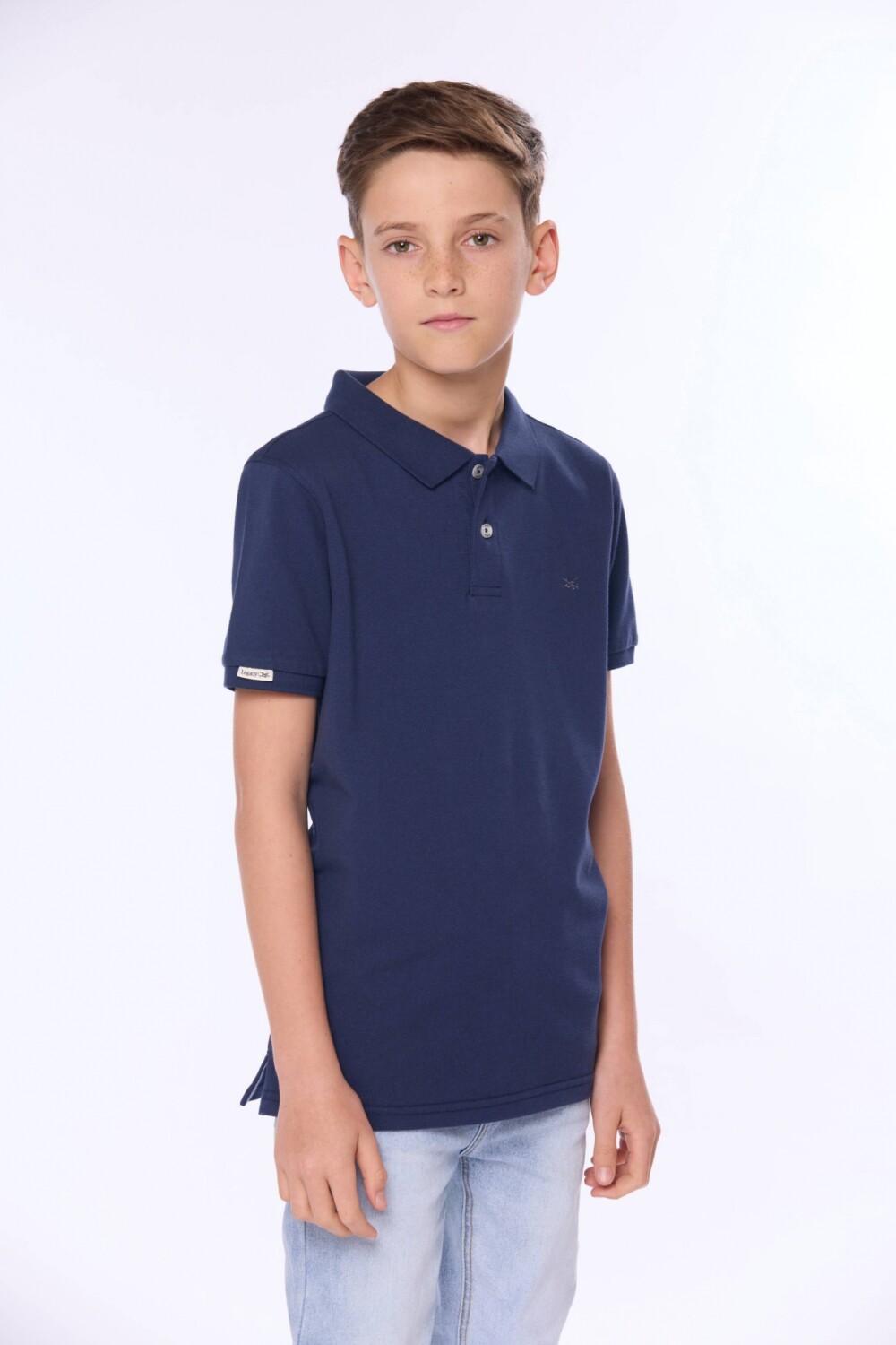 REMERA POLO PIQUE LISA Azul