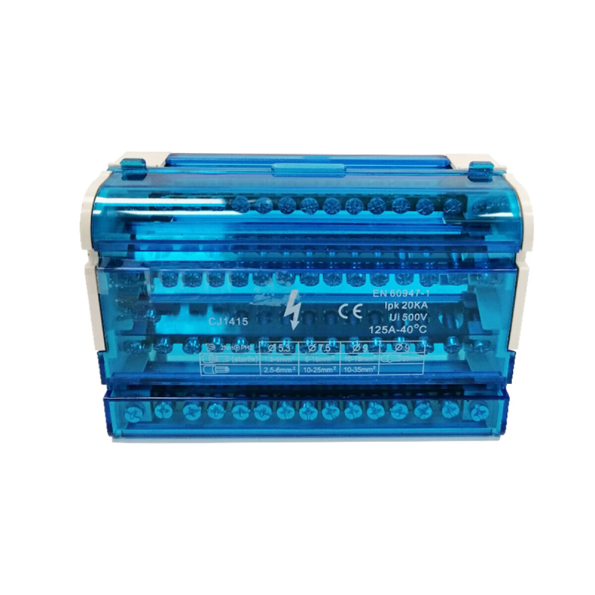 Repartidor 4P-14 125A Entr:1x35mm² Sal3x25+11x6mm² - CE3010 