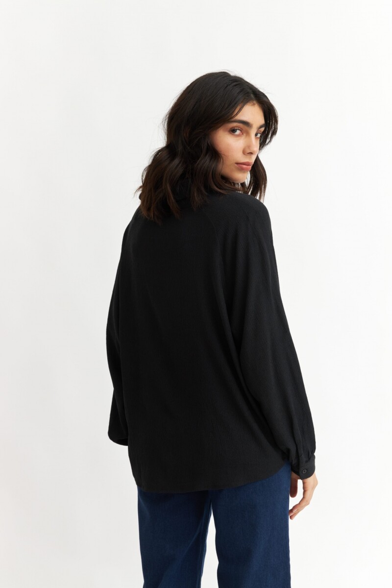 Blusa manga ranglán NEGRO