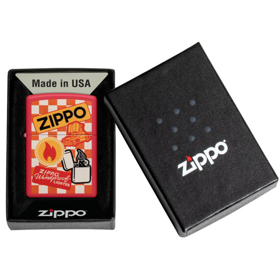 Encendedor ZIPPO 48998 C/Diseño Rojo 0