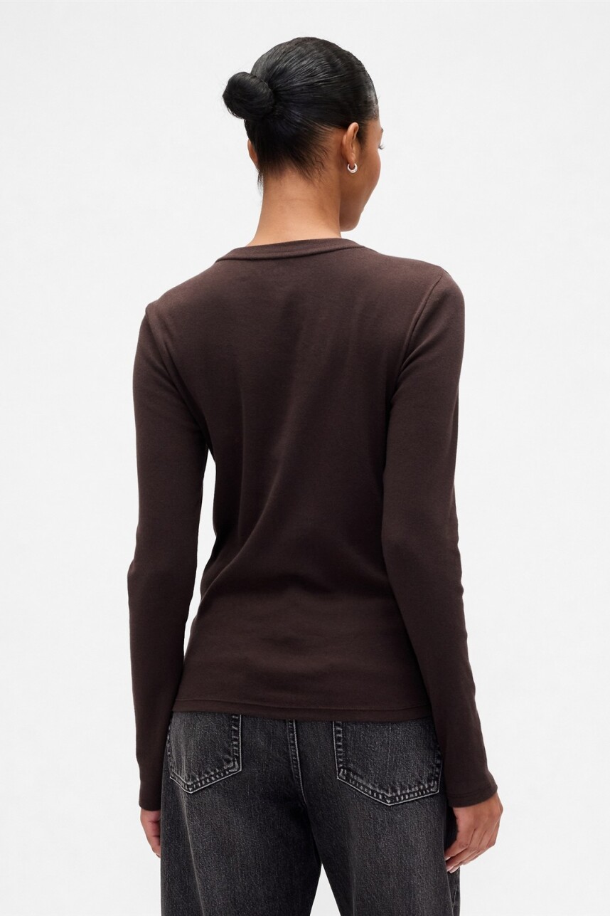 Remera Manga Larga Mujer Terra Brown