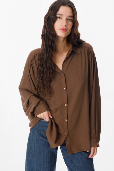 Camisa Botanica Chocolate