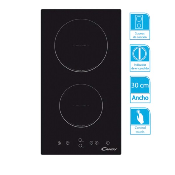 Anafe Vitrocerámico Candy 2z Cdh30 ANAFE VITROCERAMICO CANDY 2H CDH30