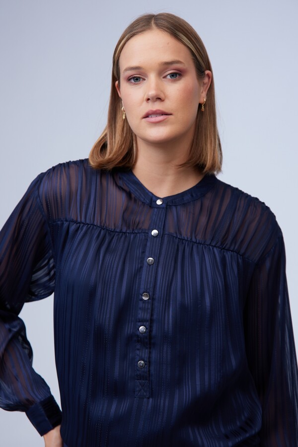 Blusa Chiffon AZUL