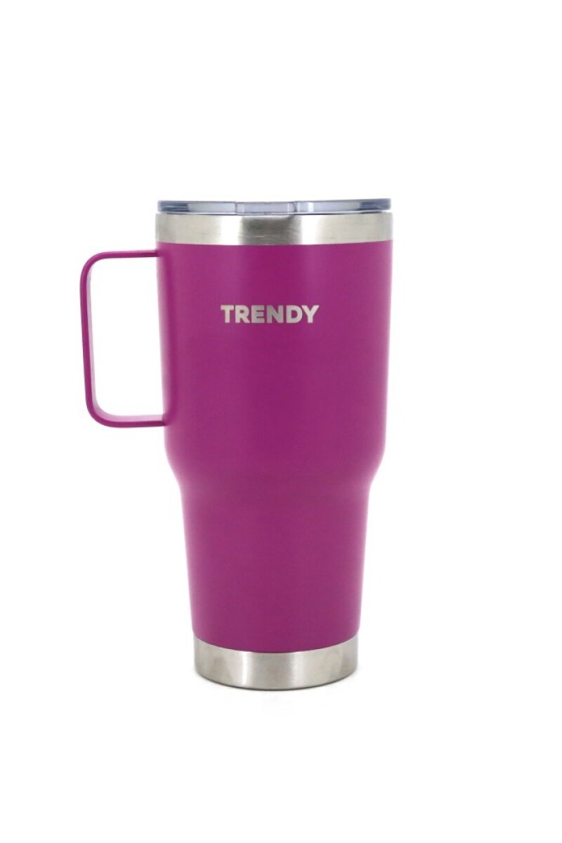 Vaso térmico doble capa de acero 900ML Fucsia