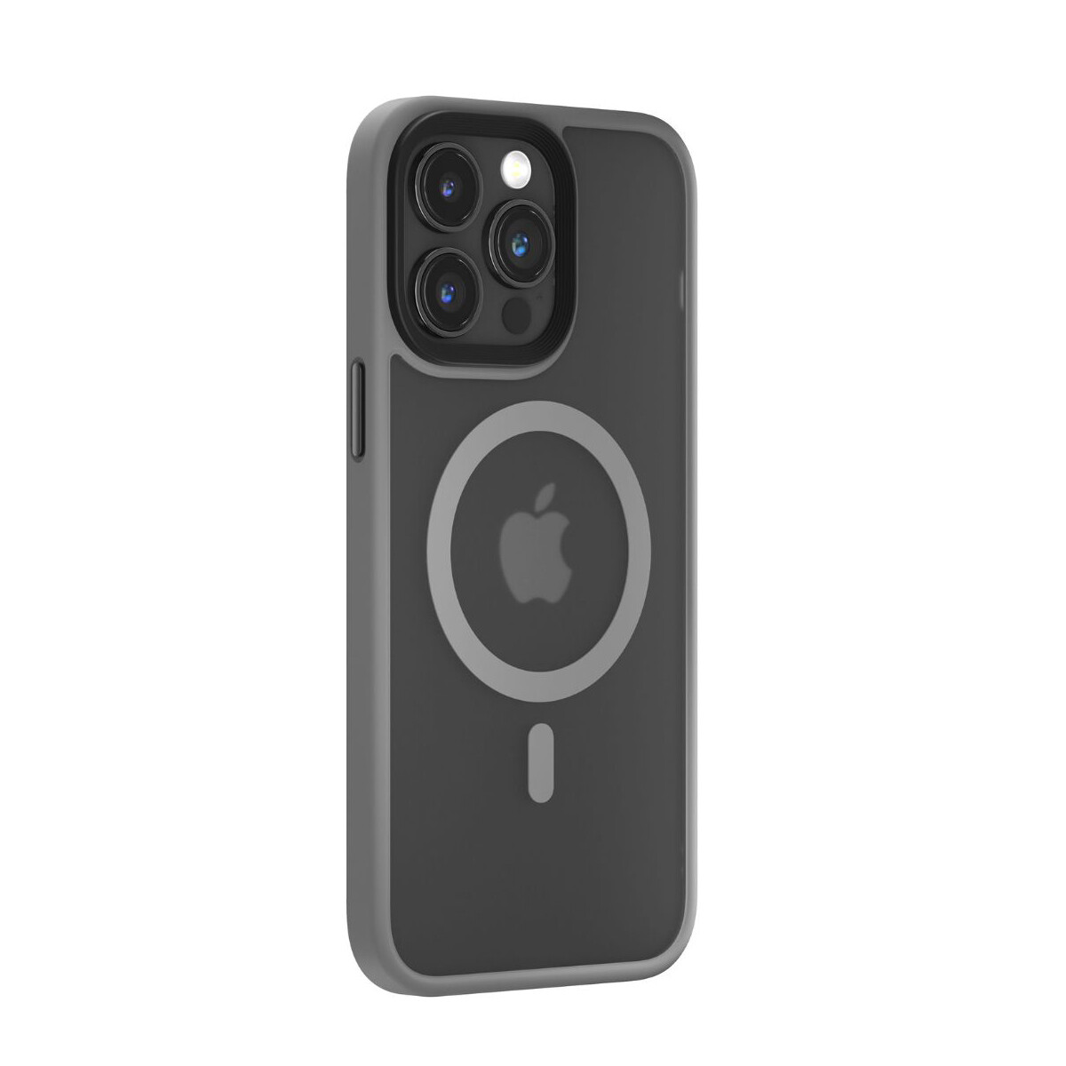 Protector Case Transparente con MagSafe Pino Series Devia para iPhone 15 - Gray 