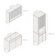 MUEBLE MODULAR BEIGE MATTE 120 CM JUEGO COCINA COMPLETO GAMAS DE BEIGE