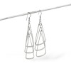 Caravanas Triple trapecio - Plata 925 - Sin piedra - CA4004 sinpiedra