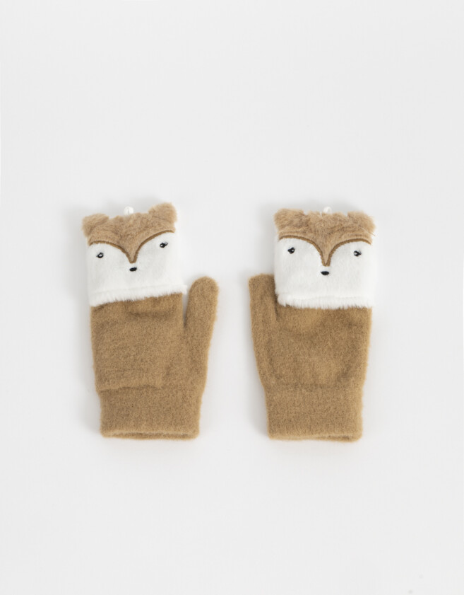 Guantes Infantiles Guantes Infantiles Mitones - Blanco Crudo
