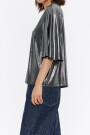 CAMISETA BOXY METALIZADA Plata
