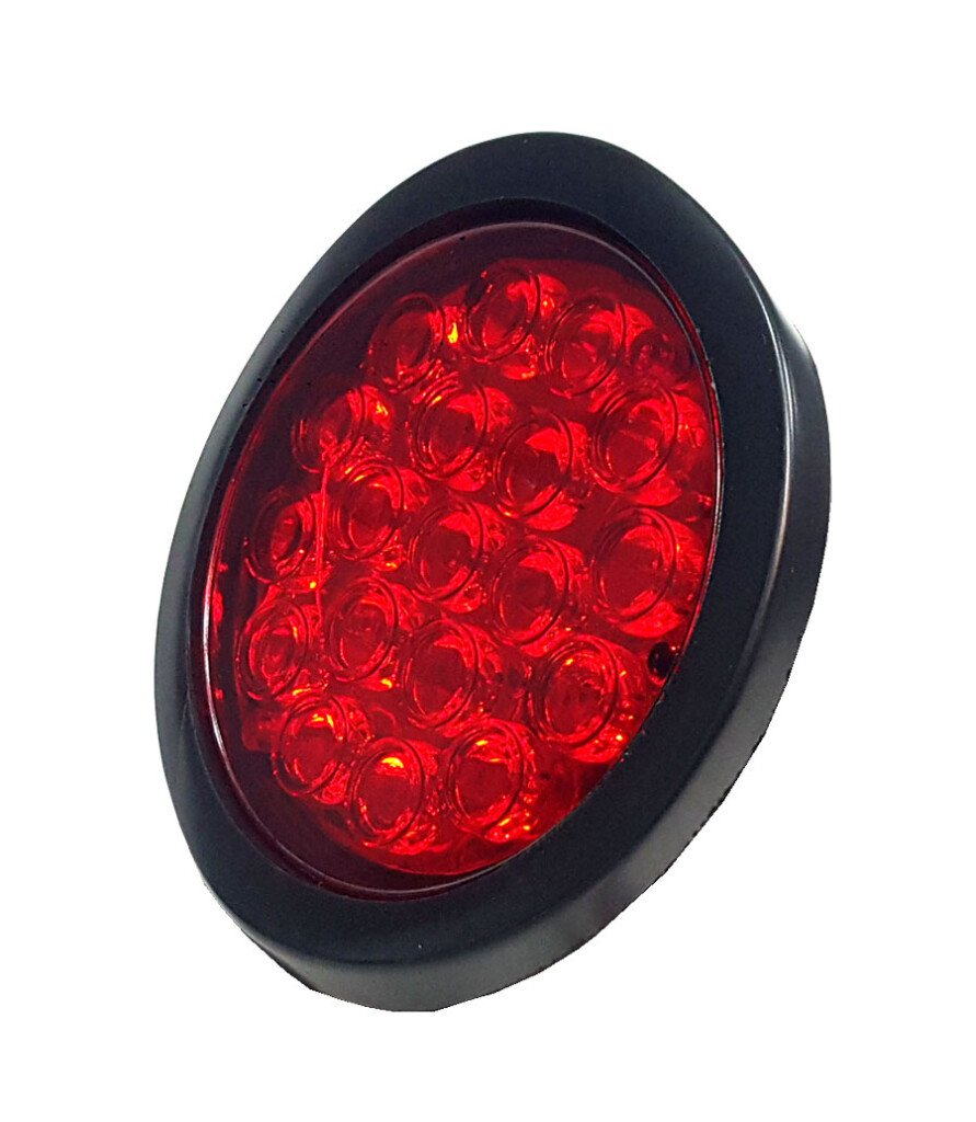 FAROL - TRAS. LED 12-24V REDONDO ROJO 10.5CM -
