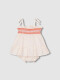 Vestido De Tirantes Con Nido De Abeja Blanco Roto