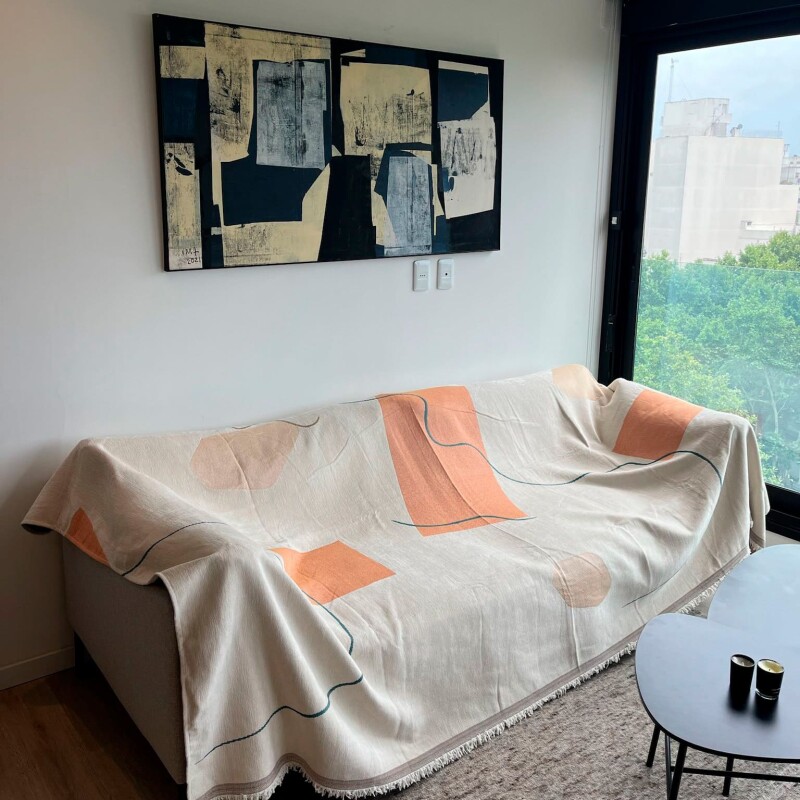 Manta para sillón y cama con diseños Arte 130cm