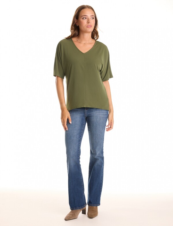 Blusa Dolman Al Codo VERDE