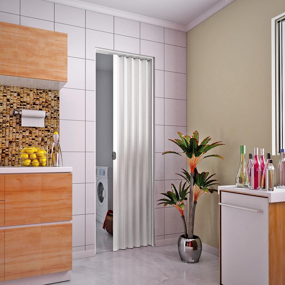 PUERTA PLEGABLE PVC COLOR BLANCO 60x210 CM Puerta Plegable Pvc Color Blanco 60x210 Cm