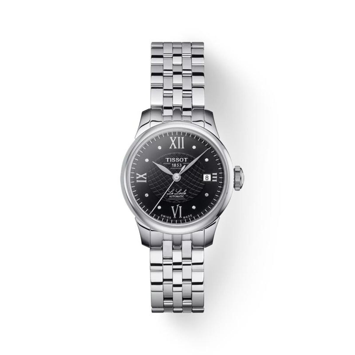 Reloj Tissot Automático Le Locle Lady T41118356 Para Dama En Acero Plateado 