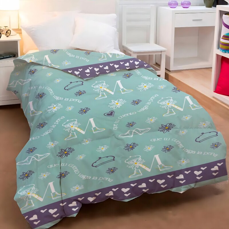 Acolchado Disney en Microfibra Infantil 1 Plaza Margarita Margarita